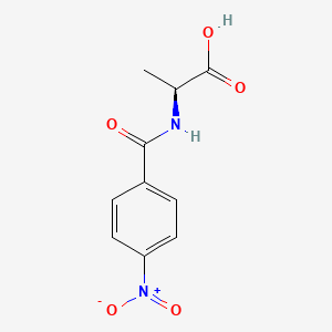 molecular formula C10H10N2O5 B8522701 4-Nitrobenzoylalanine 