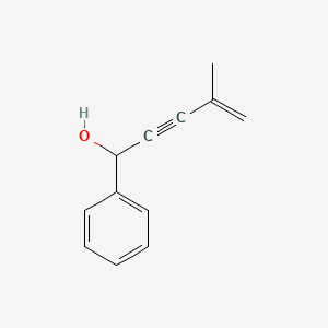 molecular formula C12H12O B8522752 4-Methyl-1-phenylpent-4-en-2-yn-1-ol 