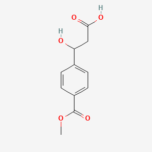 molecular formula C11H12O5 B8522761 Methyl 4-(2-carboxy-1-hydroxyethyl)benzoate 