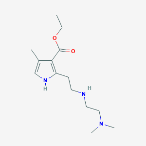 molecular formula C14H25N3O2 B8522841 ethyl 2-[2-[2-(dimethylamino)ethylamino]ethyl]-4-methyl-1H-pyrrole-3-carboxylate 