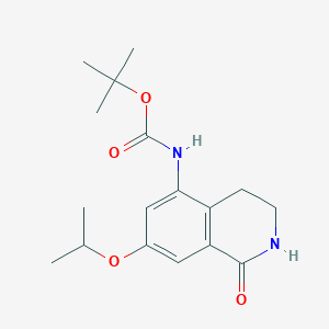 molecular formula C17H24N2O4 B8522880 tert-butyl N-(1-oxo-7-propan-2-yloxy-3,4-dihydro-2H-isoquinolin-5-yl)carbamate 