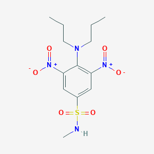 molecular formula C13H20N4O6S B8522916 Benzenesulfonamide, 4-(dipropylamino)-N-methyl-3,5-dinitro- CAS No. 19044-89-4