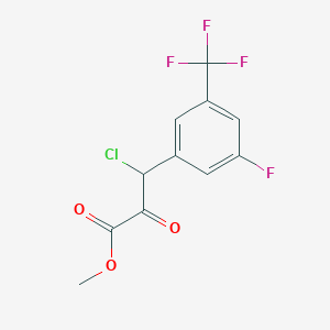 3-Chloro-3-(3-fluoro-5-trifluoromethyl-phenyl)-2-oxo-propionic acid methyl ester