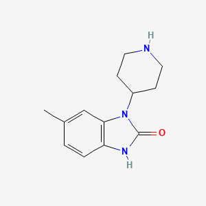 molecular formula C13H17N3O B8523110 1-(4-Piperidinyl)-6-methyl-1,3-dihydro-2h-benzimidazol-2-one 