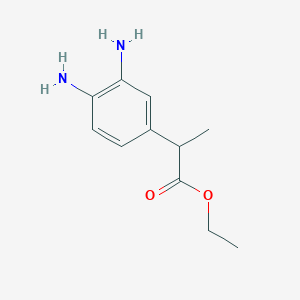 molecular formula C11H16N2O2 B8523124 Ethyl 2-(3,4-diaminophenyl)propanoate 