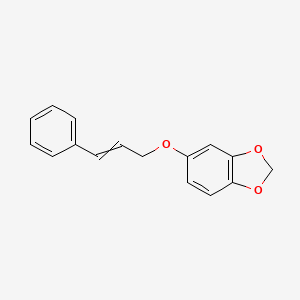 molecular formula C16H14O3 B8523135 5-[(3-Phenylprop-2-en-1-yl)oxy]-2H-1,3-benzodioxole CAS No. 58929-81-0
