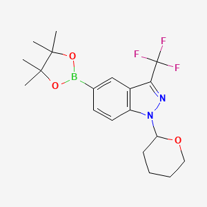 1-(tetrahydro-2H-pyran-2-yl)-5-(4,4,5,5-tetramethyl-1,3,2-dioxaborolan-2-yl)-3-(trifluoromethyl)-1H-indazole