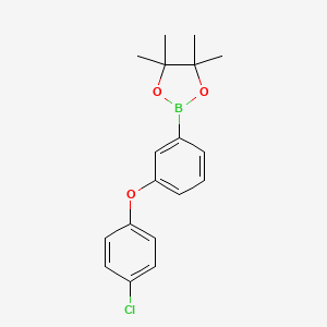 molecular formula C18H20BClO3 B8523174 2-(3-(4-Chlorophenoxy)phenyl)-4,4,5,5-tetramethyl-1,3,2-dioxaborolane 