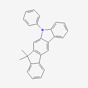 molecular formula C27H21N B8523198 12,12-Dimethyl-10-phenyl-10,12-dihydro-10-azaindeno[2,1-b]fluorene 