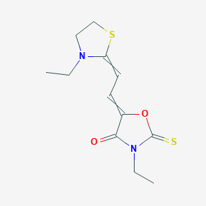 molecular formula C12H16N2O2S2 B085232 4-Oxazolidinone, 3-ethyl-5-[(3-ethyl-2-thiazolidinylidene)ethylidene]-2-thioxo- CAS No. 10505-41-6