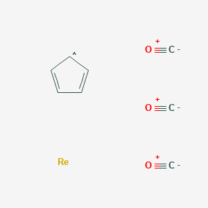molecular formula C8H5O3Re B085235 Rhenium, tricarbonyl(eta5-2,4-cyclopentadien-1-yl)- CAS No. 12079-73-1