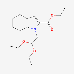molecular formula C17H27NO4 B8523638 ethyl 1-(2,2-diethoxyethyl)-4,5,6,7-tetrahydroindole-2-carboxylate CAS No. 1433990-29-4