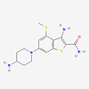 Benzo[b]thiophene-2-carboxamide,3-amino-6-(4-amino-1-piperidinyl)-4-(methylthio)-