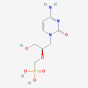 [(2R)-1-(4-amino-2-oxo-pyrimidin-1-yl)-3-hydroxy-propan-2-yl]oxymethylphosphonic acid