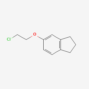 molecular formula C11H13ClO B8523993 2-(Indan-5-yloxy)-ethylchloride 