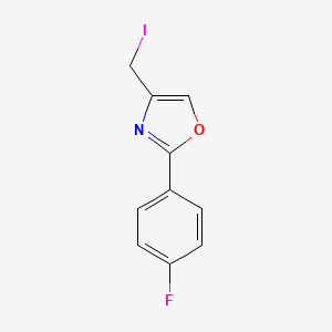 molecular formula C10H7FINO B8523999 2-(4-Fluorophenyl)-4-(iodomethyl)oxazole 