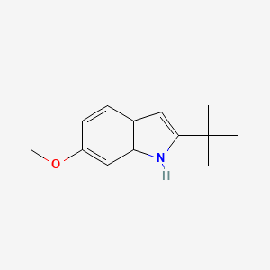 molecular formula C13H17NO B8524016 2-tert-butyl-6-methoxy-1H-indole 
