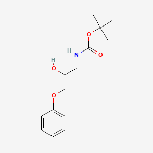 molecular formula C14H21NO4 B8524031 tert-butyl N-(2-hydroxy-3-phenoxypropyl)carbamate CAS No. 121282-71-1