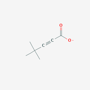 molecular formula C7H9O2- B8524089 4,4-Dimethyl-2-pentynoate 