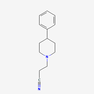 molecular formula C14H18N2 B8524124 3-(4-Phenylpiperidin-1-YL)propionitrile 