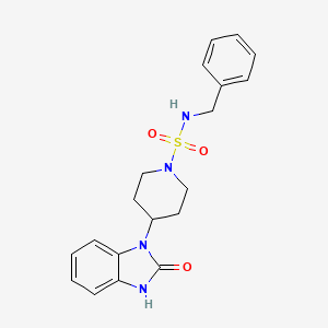 molecular formula C19H22N4O3S B8524131 4-(2-Oxo-2,3-dihydro-benzoimidazol-1-yl)-piperidine-1-sulfonic acid benzylamide 