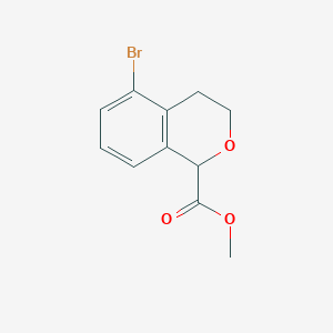 molecular formula C11H11BrO3 B8524136 methyl 5-bromo-3,4-dihydro-1H-2-benzopyran-1-carboxylate 