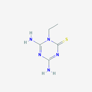 molecular formula C5H9N5S B8524171 4,6-diamino-1-ethyl-S-triazine-2-thione 