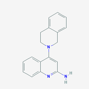 molecular formula C18H17N3 B8524178 4-(3,4-Dihydro-2(1h)-isoquinolinyl)-2-quinolinamine CAS No. 333723-40-3
