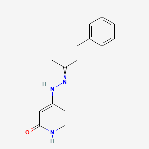 4-[2-(4-Phenylbutan-2-ylidene)hydrazinyl]pyridin-2(1H)-one