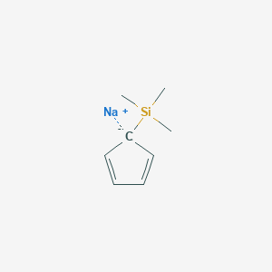 molecular formula C8H13NaSi B8524474 sodium;cyclopenta-2,4-dien-1-yl(trimethyl)silane CAS No. 55562-85-1