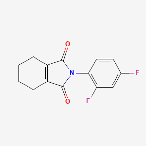 molecular formula C14H11F2NO2 B8524484 2-(2,4-Difluorophenyl)-4,5,6,7-tetrahydro-1H-isoindole-1,3(2H)-dione CAS No. 59280-74-9