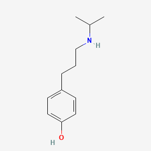 molecular formula C12H19NO B8524530 4-[3-(1-Methylethyl)aminopropyl]phenol 