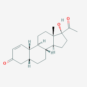 molecular formula C20H28O3 B085246 19-Nor-5beta-pregn-1-ene-3,20-dione, 17-hydroxy- CAS No. 15019-23-5