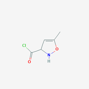 molecular formula C5H6ClNO2 B8524665 5-Methyl-2,3-dihydro-isoxazole-3-carbonyl chloride CAS No. 1312942-23-6
