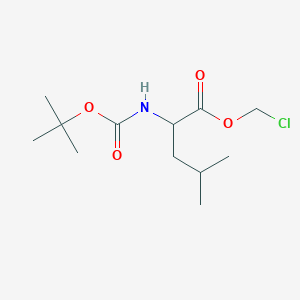 molecular formula C12H22ClNO4 B8524741 Chloromethyl 2-{[(tert-butoxy)carbonyl]amino}-4-methylpentanoate 