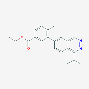 molecular formula C21H22N2O2 B8524765 Ethyl 3-(1-isopropylphthalazin-6-yl)-4-methylbenzoate 
