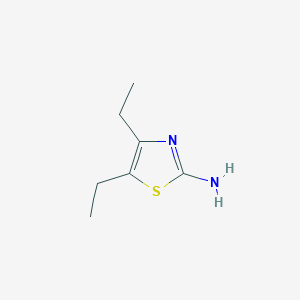 molecular formula C7H12N2S B008525 2-Thiazolamine, 4,5-diethyl- CAS No. 105955-86-0