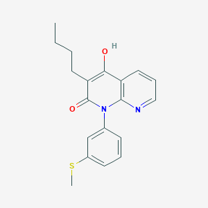 B8525146 3-Butyl-4-hydroxy-1-[3-(methylsulfanyl)phenyl]-1,8-naphthyridin-2(1H)-one CAS No. 89108-93-0