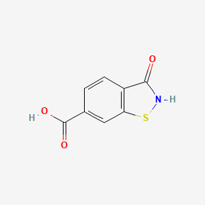 molecular formula C8H5NO3S B8525197 3-Oxo-1,2-benzisothiazoline-6-carboxylic acid 