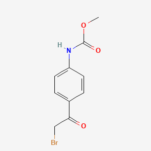 molecular formula C10H10BrNO3 B8525261 Methyl (4-(2-bromoacetyl)phenyl)carbamate 