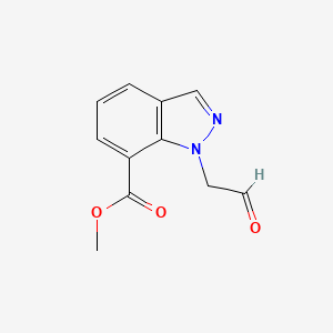 molecular formula C11H10N2O3 B8525350 methyl 1-(2-oxoethyl)-1H-indazole-7-carboxylate 
