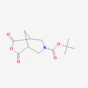 molecular formula C12H17NO5 B8525679 Tert-butyl 2,4-dioxo-3-oxa-7-azabicyclo[3.3.1]nonane-7-carboxylate 
