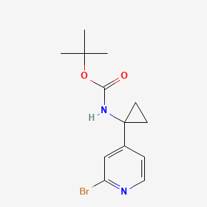 molecular formula C13H17BrN2O2 B8525716 tert-Butyl (1-(2-bromopyridin-4-yl)cyclopropyl)carbamate 