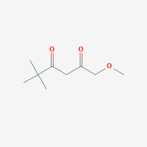 molecular formula C9H16O3 B8525828 1-Methoxy-5,5-dimethyl-2,4-hexanedione 