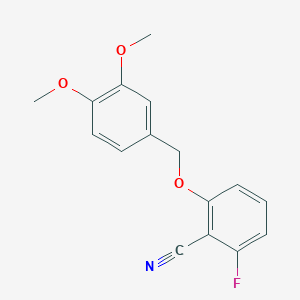 2-(3,4-Dimethoxybenzyloxy)-6-fluorobenzonitrile