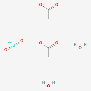 Dioxouranium(2+);diacetate;dihydrate
