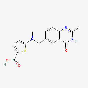 5-(((3,4-Dihydro-2-methyl-4-oxo-6-quinazolinyl)methyl)methylamino)-2-thiophene-carboxylic acid