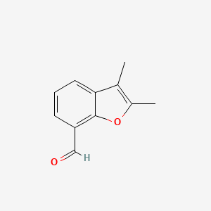 molecular formula C11H10O2 B8526210 2,3-Dimethyl-7-formylbenzofuran 