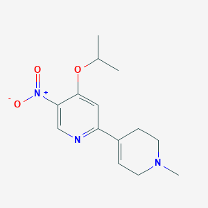 molecular formula C14H19N3O3 B8526219 2-(1-methyl-3,6-dihydro-2H-pyridin-4-yl)-5-nitro-4-propan-2-yloxypyridine 