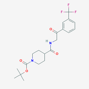Tert-butyl 4-((2-oxo-2-(3-(trifluoromethyl)phenyl)ethyl)carbamoyl)piperidine-1-carboxylate